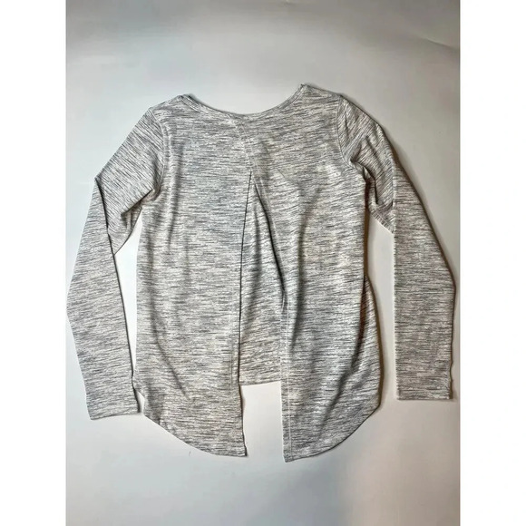 ZYIA Namaste Top Open Tie Back Long Sleeve Heather Gray Size Large - Picture 7 of 9